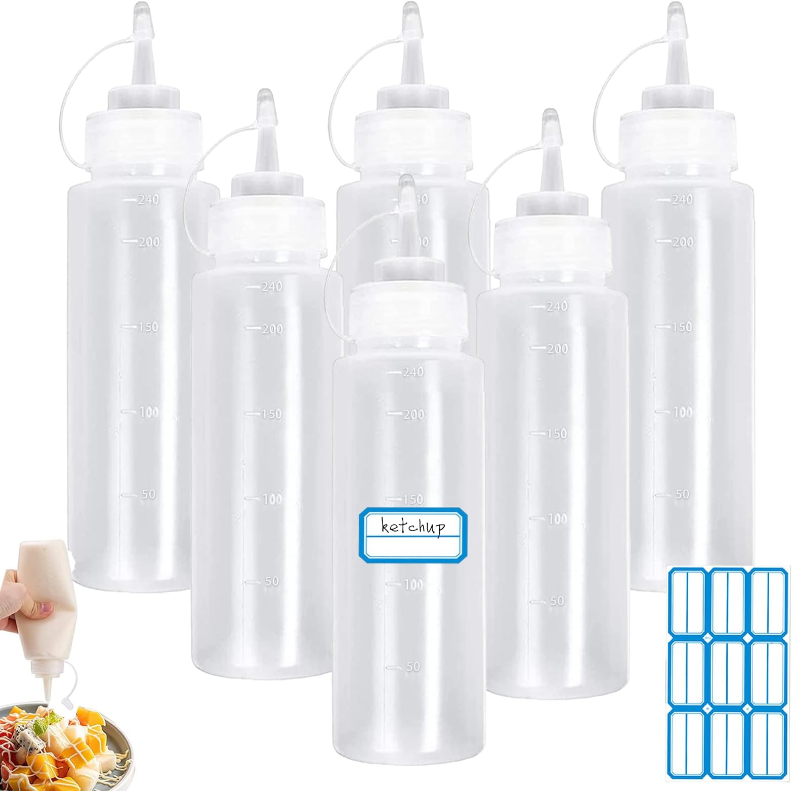 PATIKIL 8er-Pack Quetschflaschen 30ml – Dosierfla Produktbild-Vorschau 3