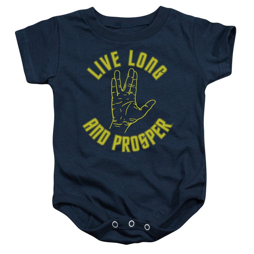 T-shirt long Star Trek bébé marine 6 mois fait main pour petit fan