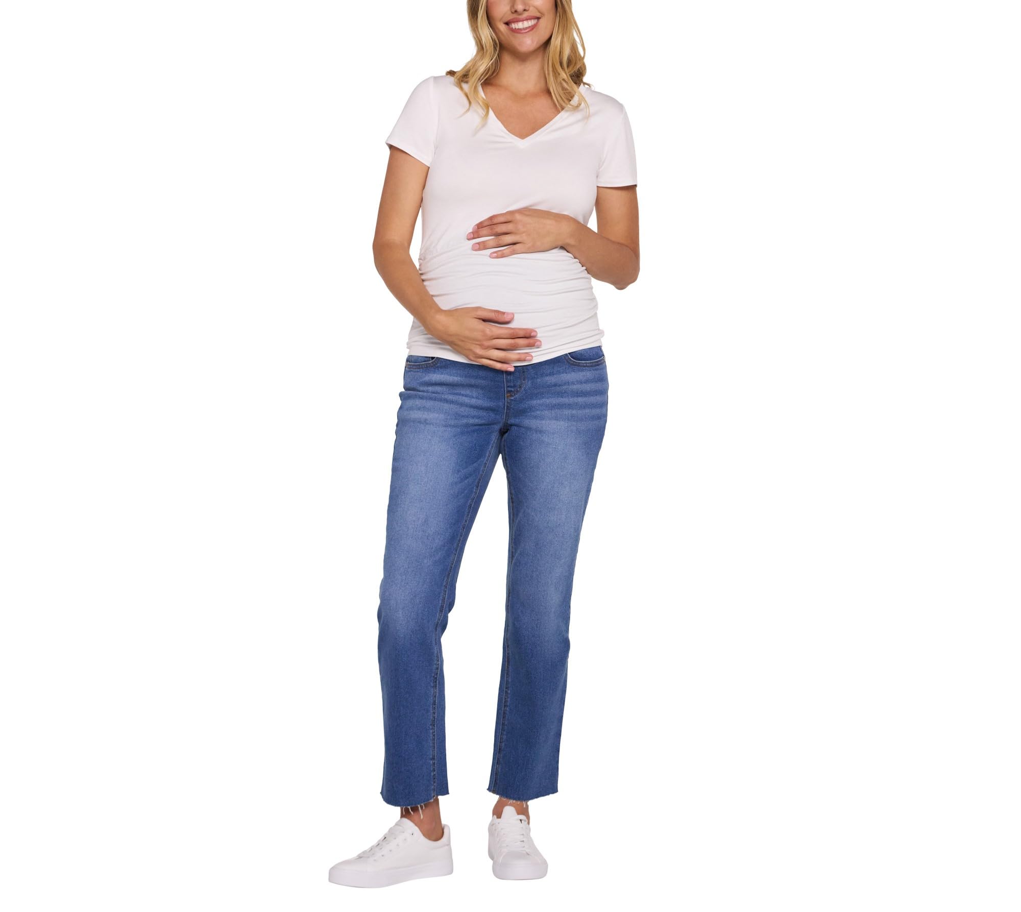 Motherhood Maternity Damen Jeans Secret Fit Over The Belly Slim Straight Leg Pregnancy Jeans