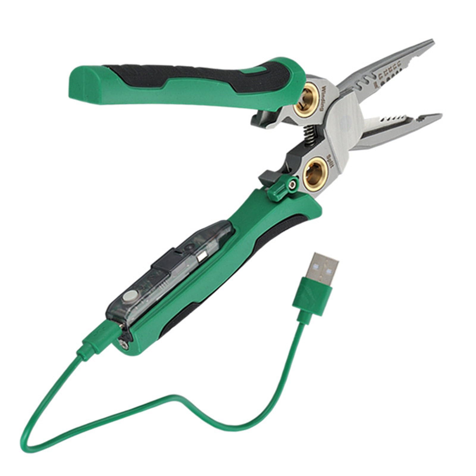 Limtula Green Insulated Electrician Pliers For Testing, Efficient Wire Stripping, Cutting Insulated Electrician Pliers For Voltages Testing Wire Cutting And Stripping Tasks Stripper Cutter Multiple Function