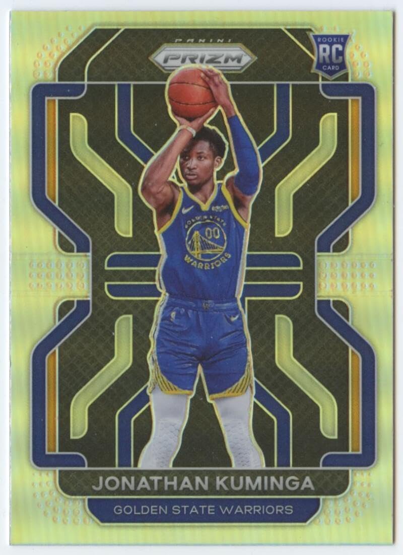 Basketball Trading Card NBA 2021-22 Panini Prizm Prizms Silver #307 Jonathan Kuminga NM Near Mint Warriors