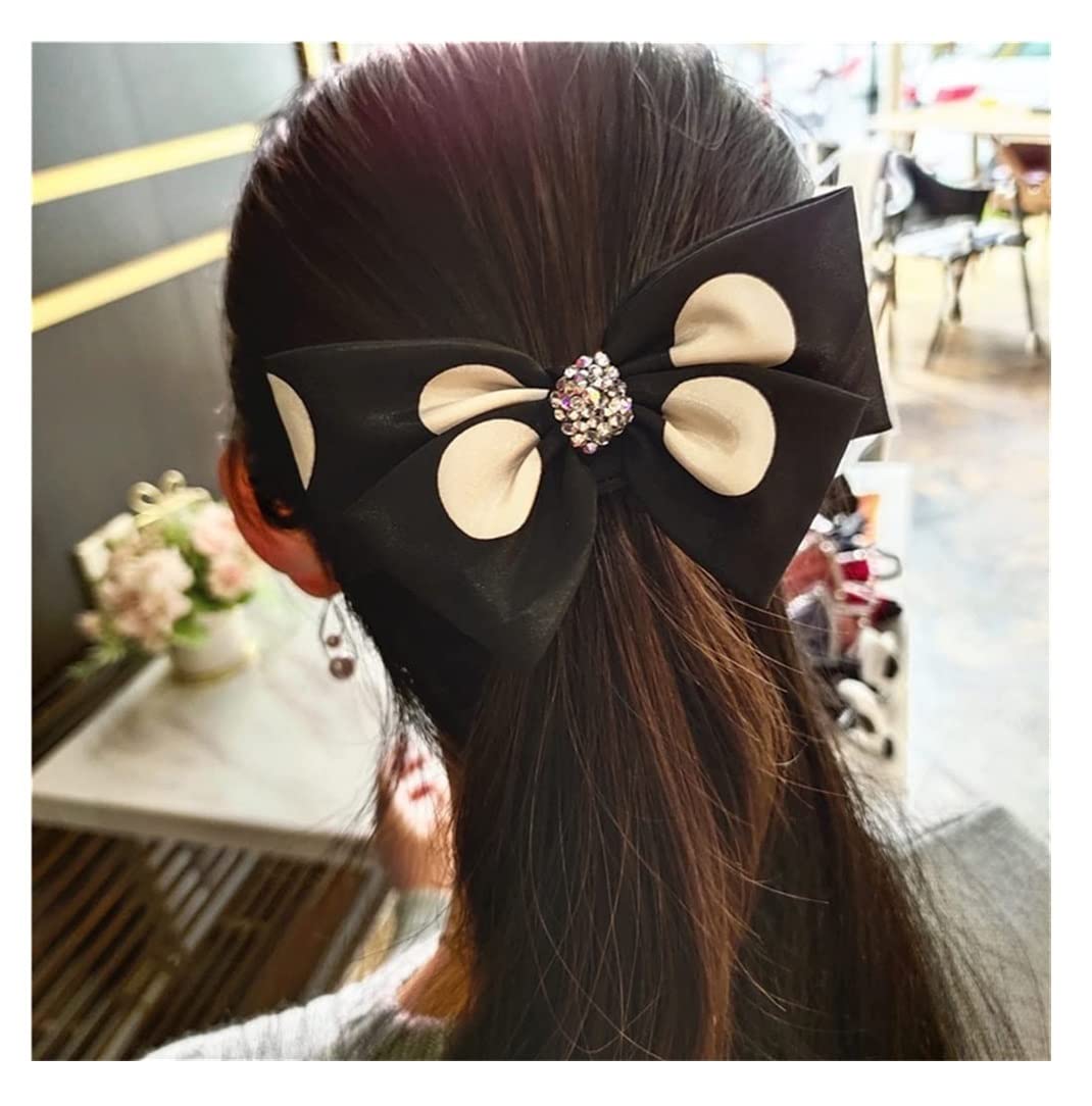 Scrunchies Per Capelli Accessori Per Capelli Con Fascia Elastica Per Fiocco Grande A Pois Elastici Per Coda Di Cavallo