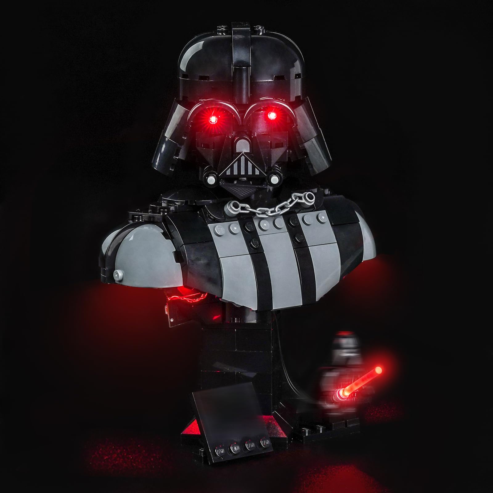 LocoLee LED Light Set Compatible with LEGO 75439 Darth Vader Bust LED Decoration Lighting Kit Compatible with LEGO 75439 Building Blocks Model Only Lights Set,No Model (75439-Remote Control Version)