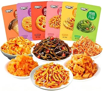 Kelp Sheets, Enoki Mushroom, Dried Radish, Potato, Cold Side Dish, Spicy Snacks,Lotus Root Slices,Mala Latiao,Pure Vegetarian,Leisure Food, Delicious Chinese Snack Gift 5bags