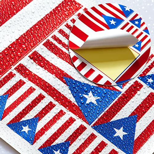 Image of CANTENDO 3Pack Puerto Rico Flag Decal - Puerto Rico Flags Reflective Vinyl Car Stickers - for Car Window Bumper Waterproof Sticker (12 x 8.5 Inch)