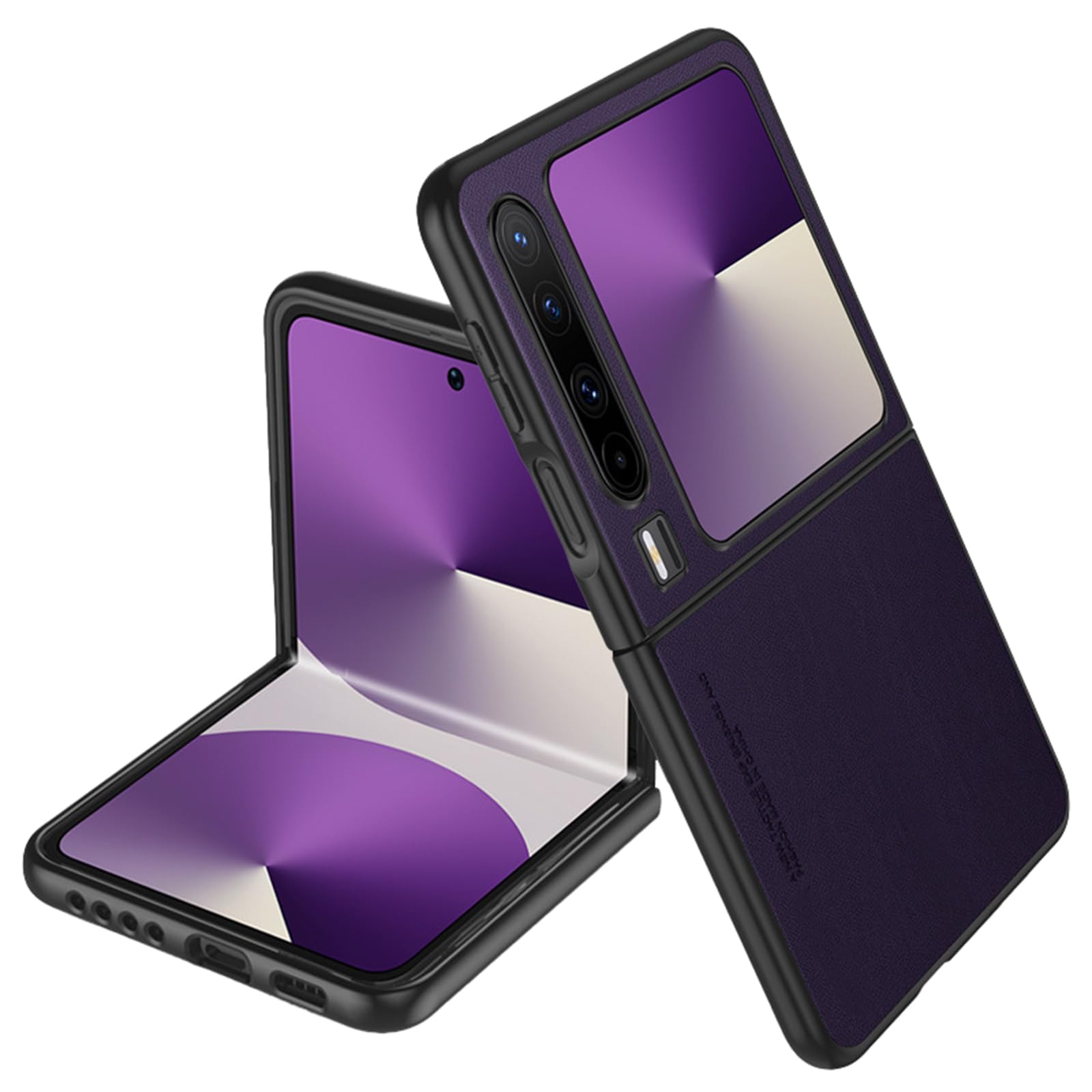 Ultracienkie etui do HUAWEI Pura X, antypoślizgowy skórzany pokrowiec odporny na wstrząsy ochrona vintage biznesowe skórzane etui, fioletowy, pura X