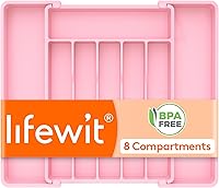 Vista 10 de Lifewit Organizador Grande de Cubiertos y Cajones, Bandeja Expandible para Utensilios de Cocina, sin BPA, Soporte para Cubiertos y Cubertería