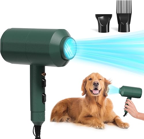 Secador de pelo para perros y gatos, profesional de doble fuerza para mascotas medianas y pequeñas, certificado IEC y UL