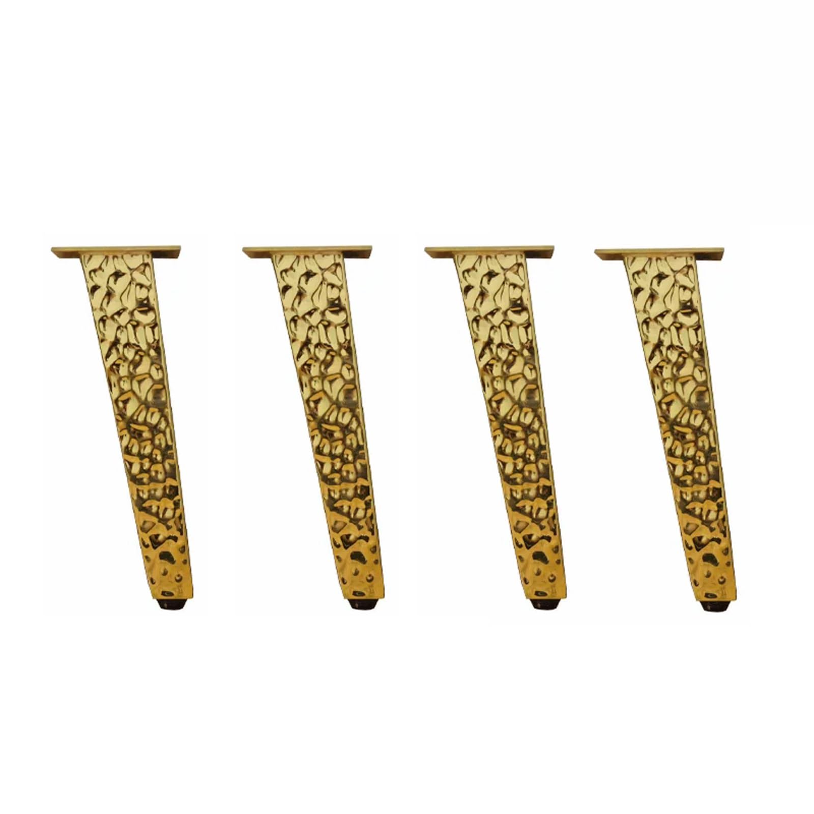 UYHBCNQD 4Pcs Furniture Legs Set Adjustable Replacement Legs Stainless Steel Furniture Foots with Rubber Pad for Benches,Dressers(Gold,15cm)