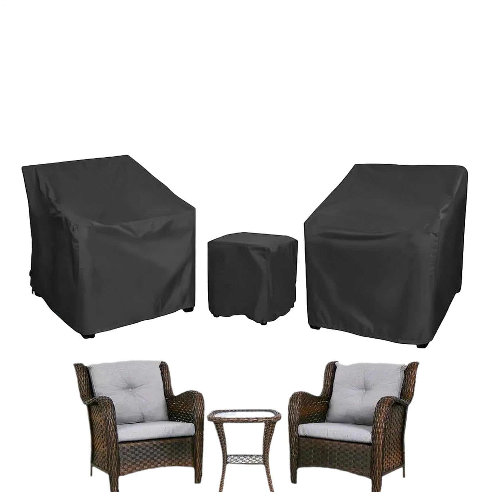 Fundas para sillas exteriores a prueba de polvo, protector de mesa con cordón