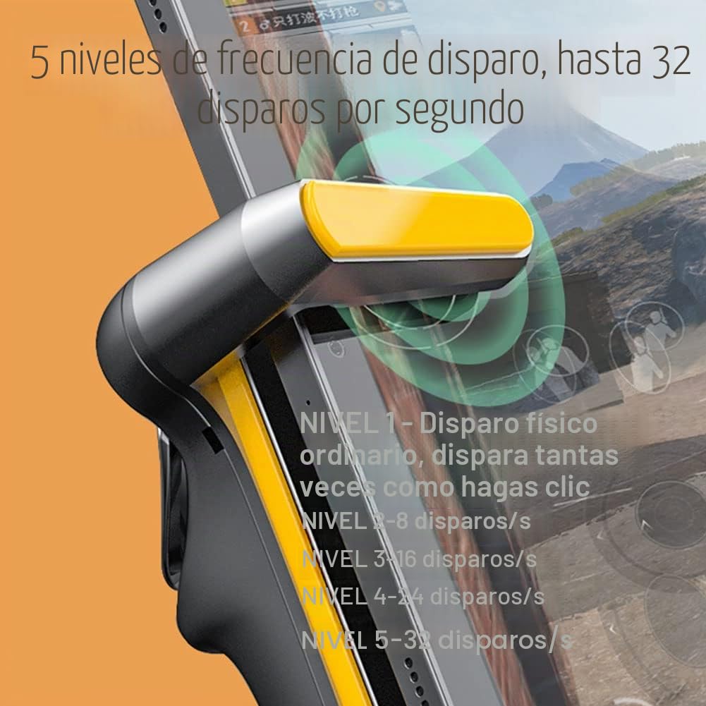 Tablet Gatillos Controlador 4 Triggers Mando [ Tiro Rápido ] para Call of Duty PUBG Compatible con iPad y Android