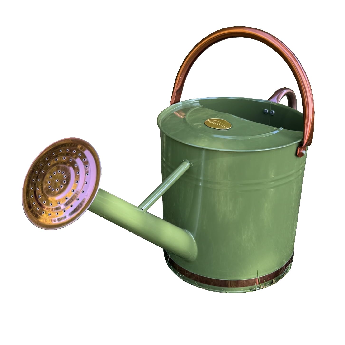 Selections Green Heritage Tweed & Copper Colour Metal Watering Can (9 Litre)
