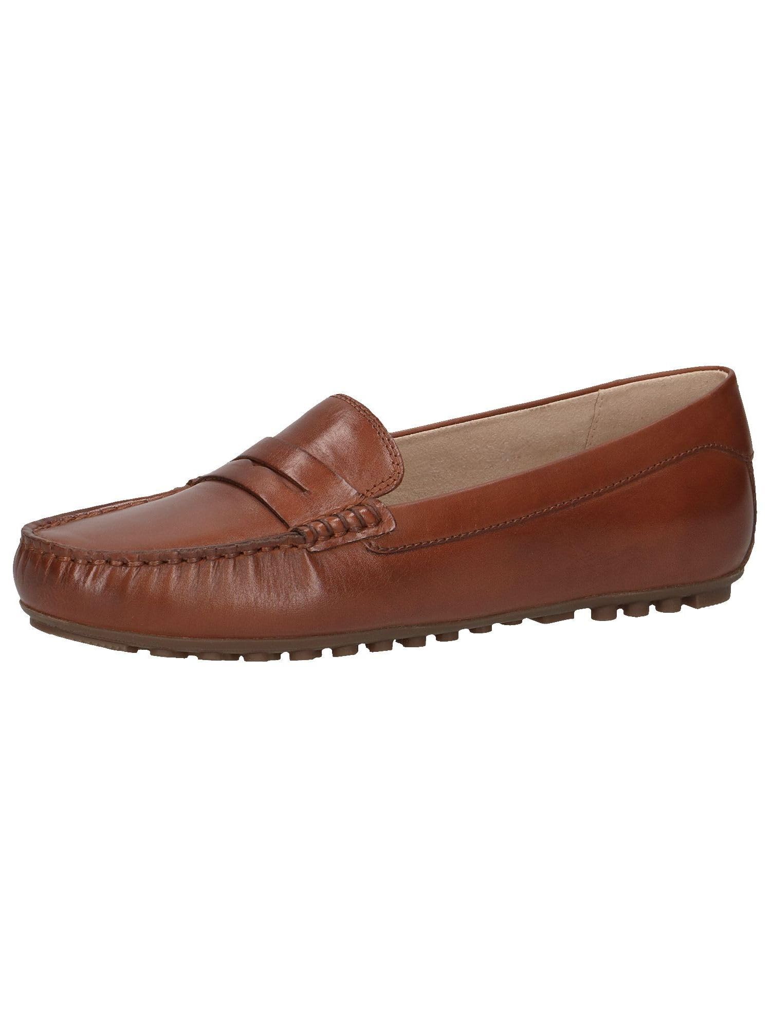 Caprice Women's Leather Moccasins Elegant, Brown (Cognac Nappa), 3.5 UK