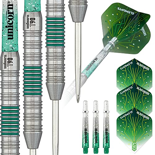 Unicorn Steel Tip Professional Darts Set, Green, 20 g