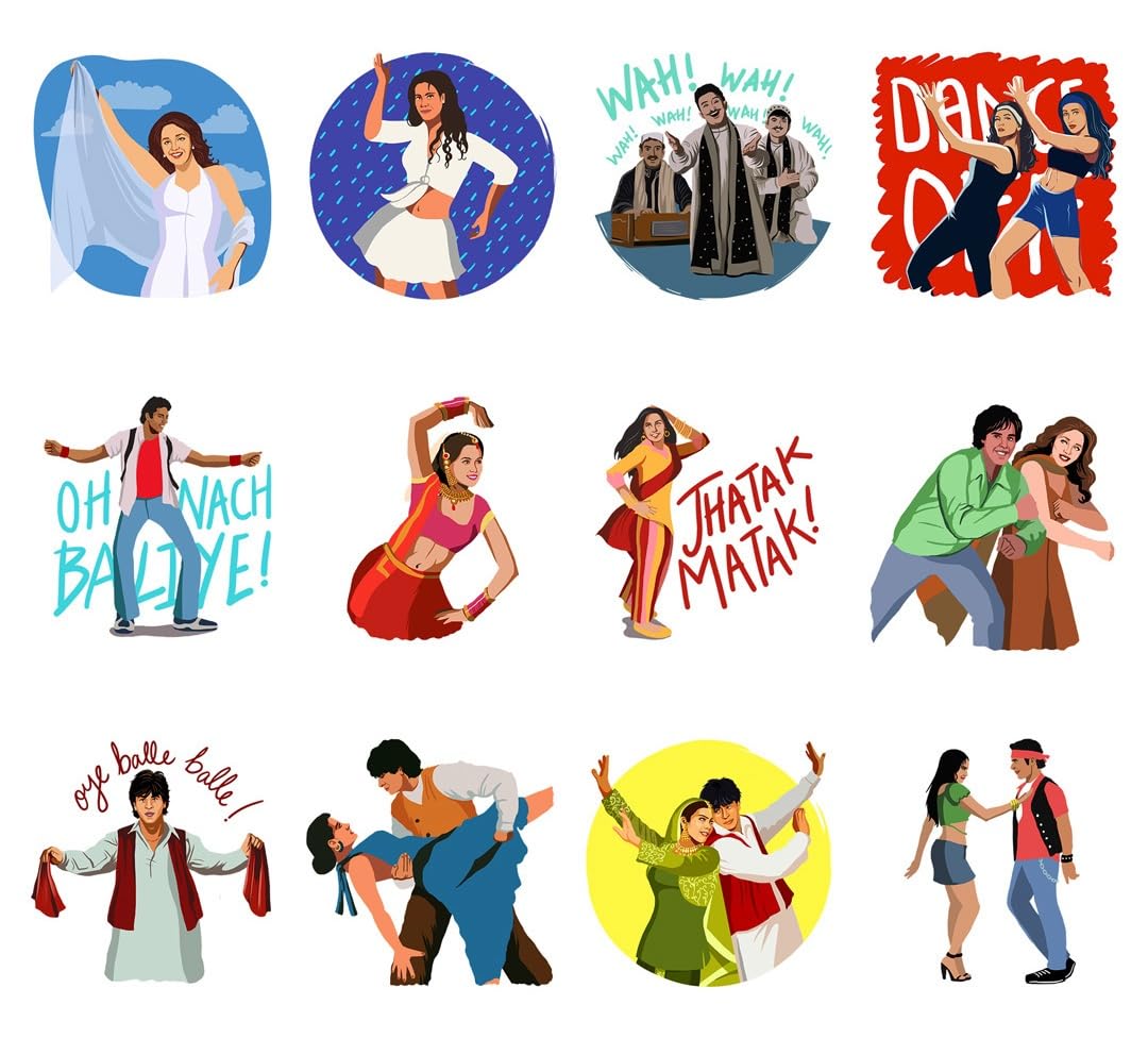 Bollywood Movies Stickers Pack of 12(Part 1)(Vinyl Stickers, Multipurpose use for Laptop/Mobile/Bike/Luggage/Bottle/Guitar/Journal), 2.5 x 2.5 inches, Multicolor (B0CNTRVGYZ) Amazon Price History, Amazon Price Tracker