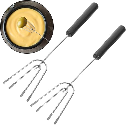 Miniatura 8 de HOLIDYOYO 5 tenedores para fondue de acero inoxidable para chocolate, queso, caramelo, chocolate, palillos para hornear, herramientas de decoración