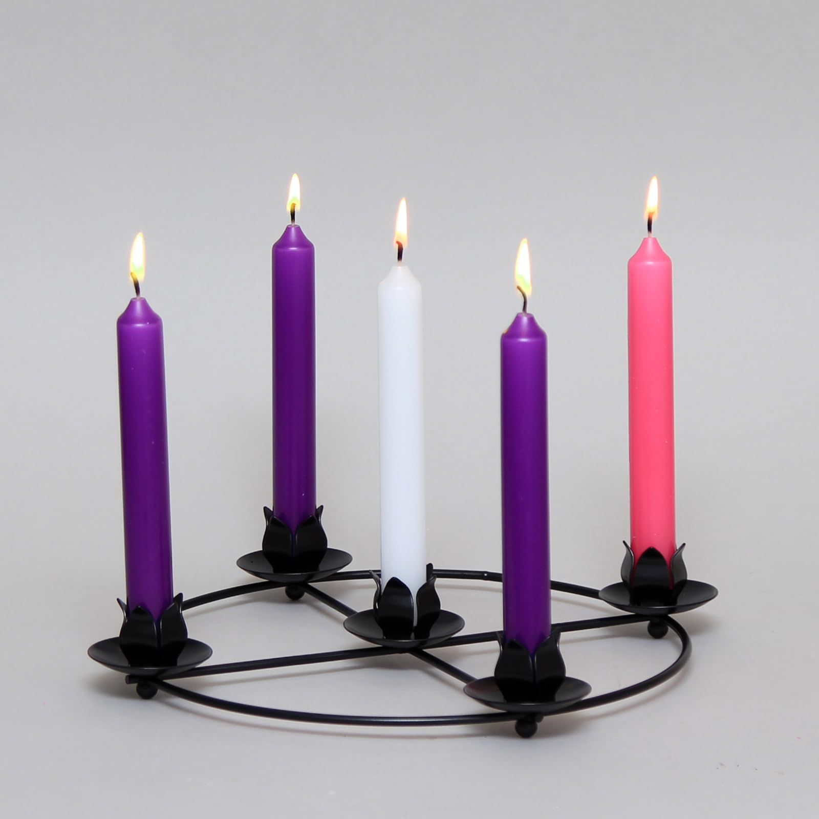 Christmas Advent Candles Set of 5 Candles. Size (2.2cm x 15cm)