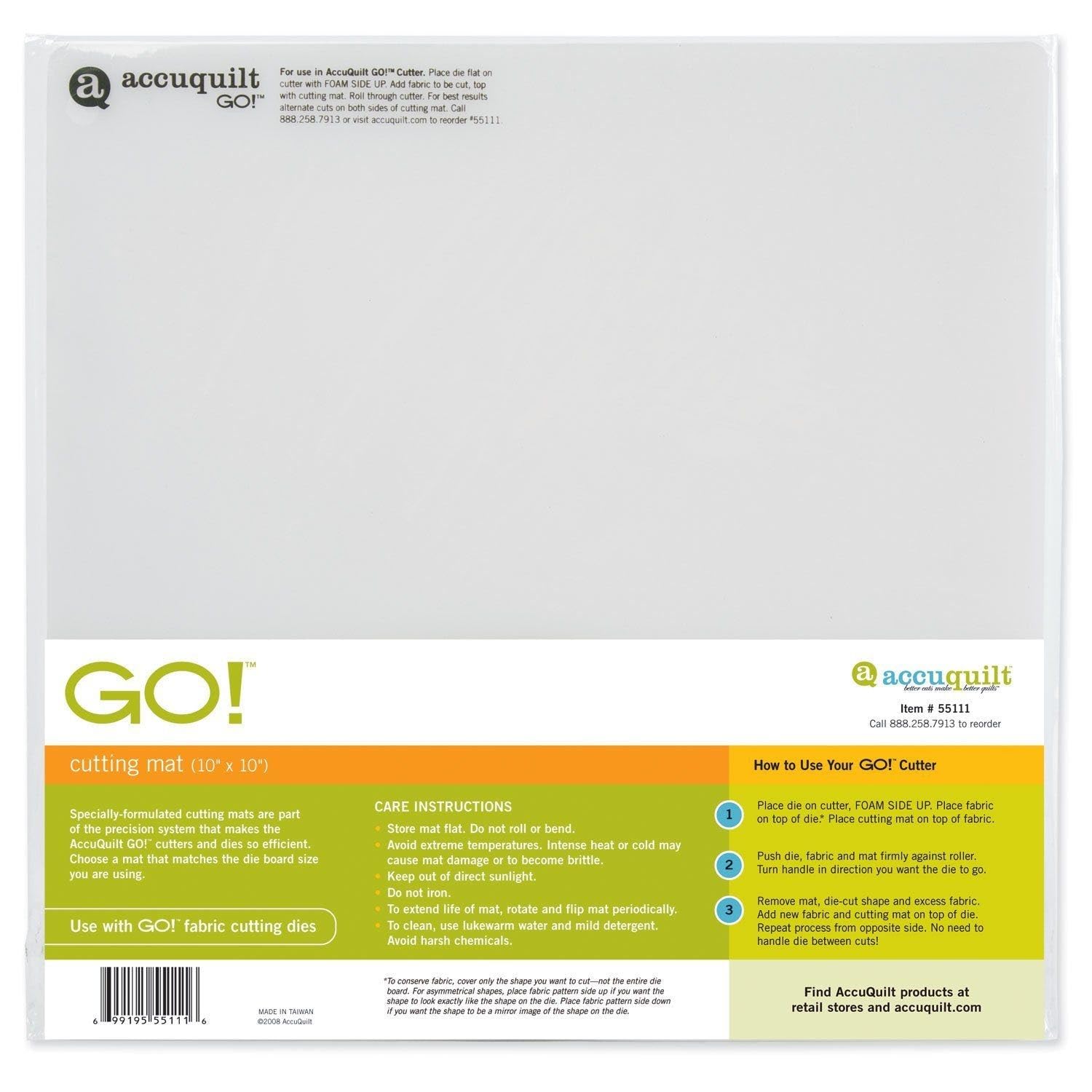 AccuQuiltGO! Cutting Mat 10" x 10" 2 Pack