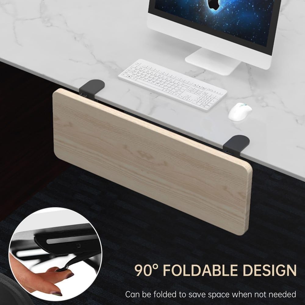 Morsetto per mensole da scrivania, in quercia, per postazioni di lavoro, accessori da gioco, display per camera da letto, soluzione di archiviazione robusta (50 x 24 cm)