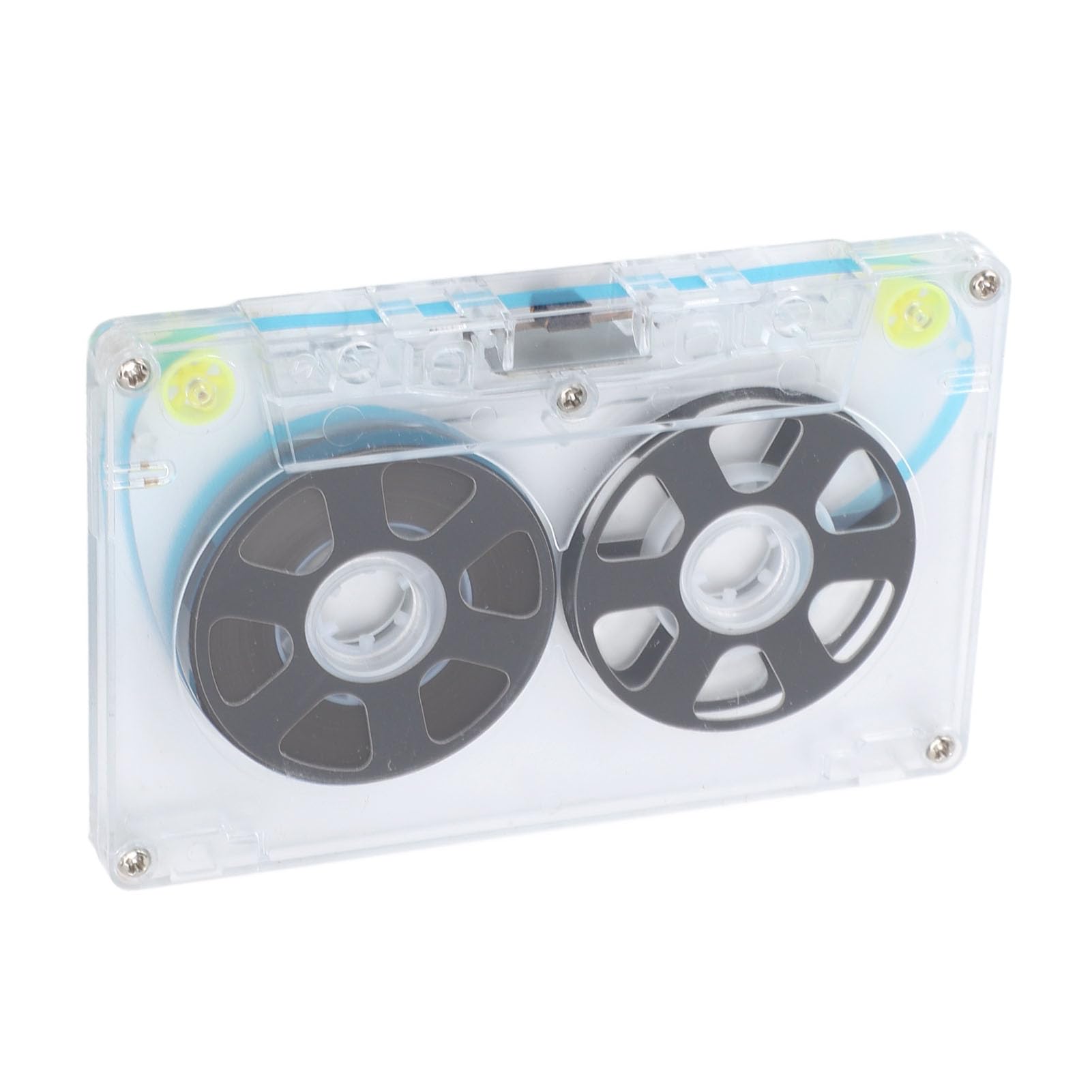 Cintas de Casete en Blanco, Cinta de Casetes de Audio de Carrete a Carrete, Casetes en Blanco de bajo Ruido, Cintas de Audio de Polarización Normal de 46 Minutos (BLACK)