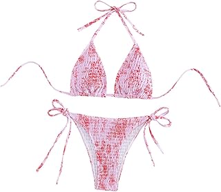 Meadawgs®Women's Triangle Set Tie Side Bathing Suit for Party Travel Swim Pool Style F|Clothing, Shoes & Accessories|Women... Price In India
