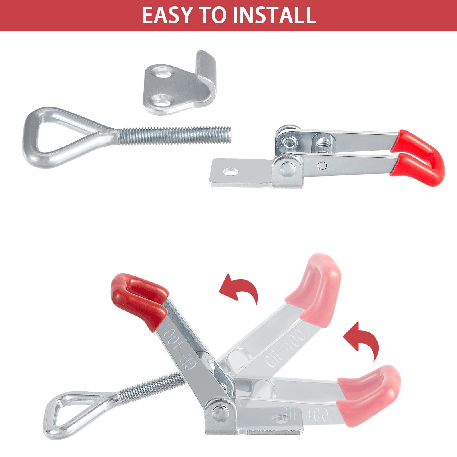 6 Chiusure A Leva Regolabili GH-4001 - Morsetti Per Cassetti, Armadi, Porte Con Capacità 150 Kg - Foto 10