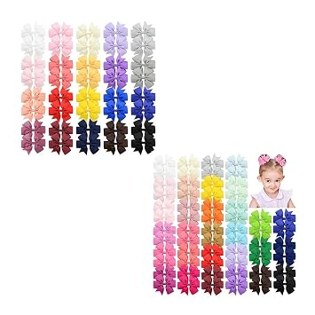 Choicbaby 40 pcs Hair Bows for Girls+Choicbaby 60pcs 3 Inches Bows