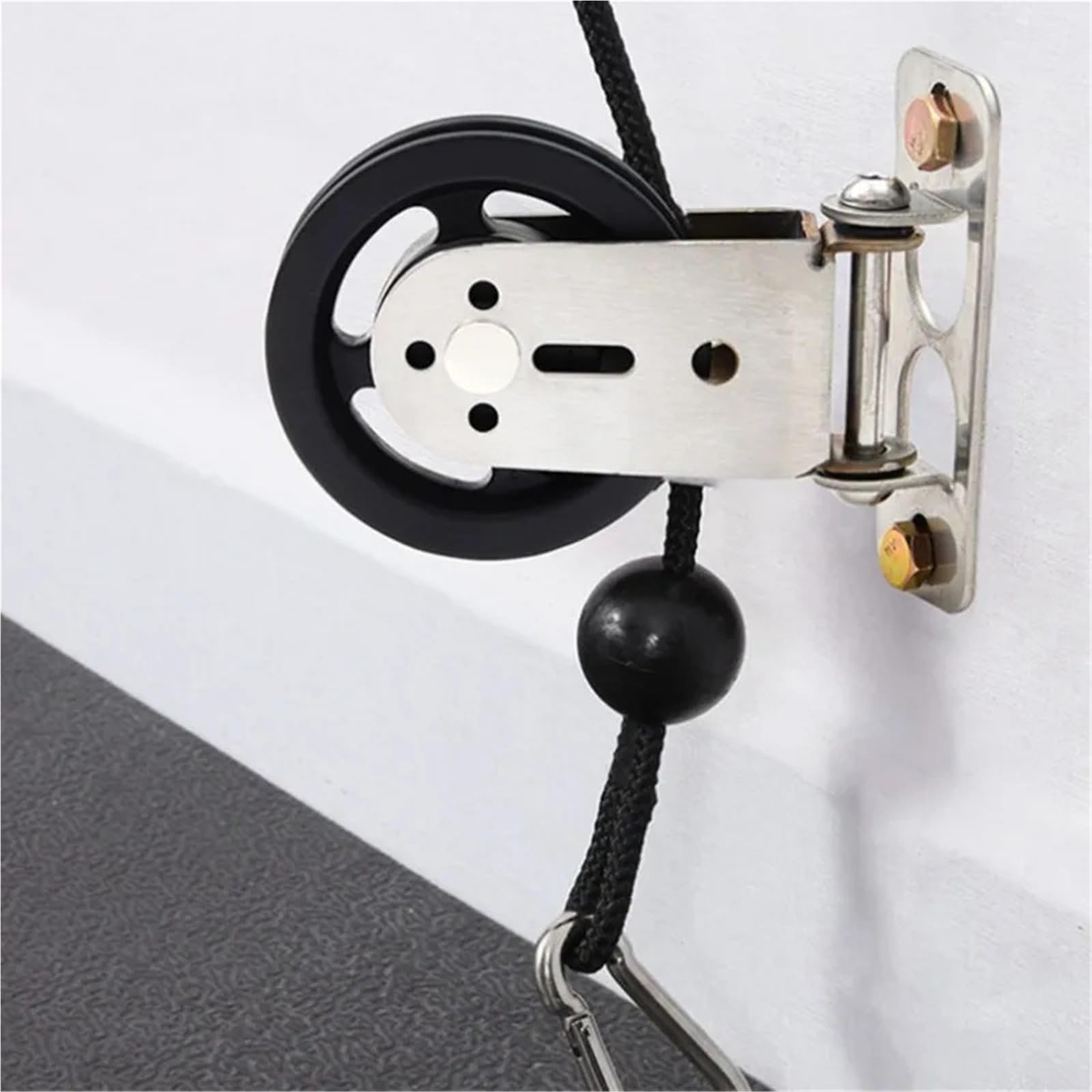 Poleas Polea giratoria silenciosa for gimnasio en casa, montaje pared, Cable de culturismo, elevación lateral, rueda rodamiento for músculos