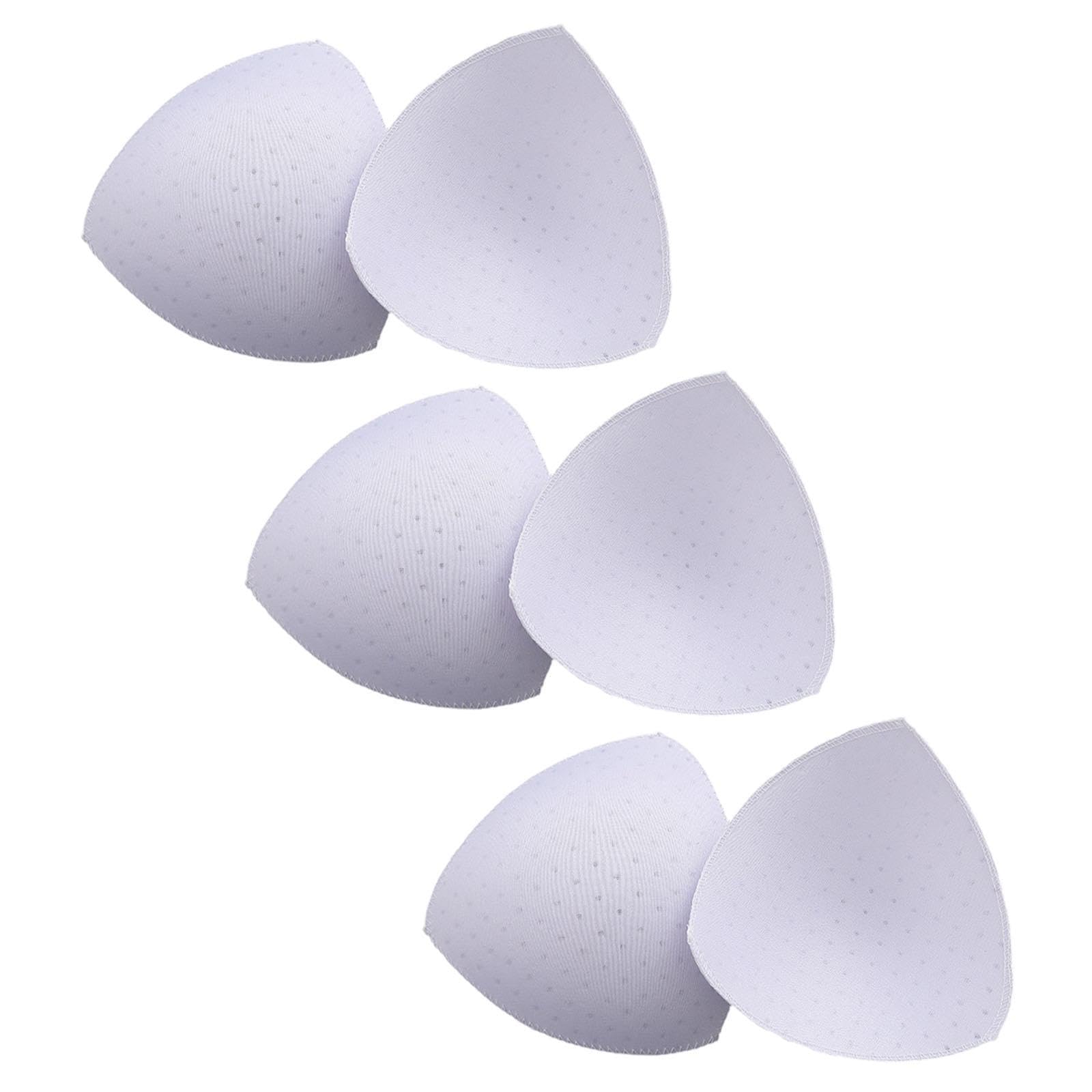 3 Pairs Removable Sports Bra Pads Inserts Sewn Sides for B/C Cups Breathable White-image-27
