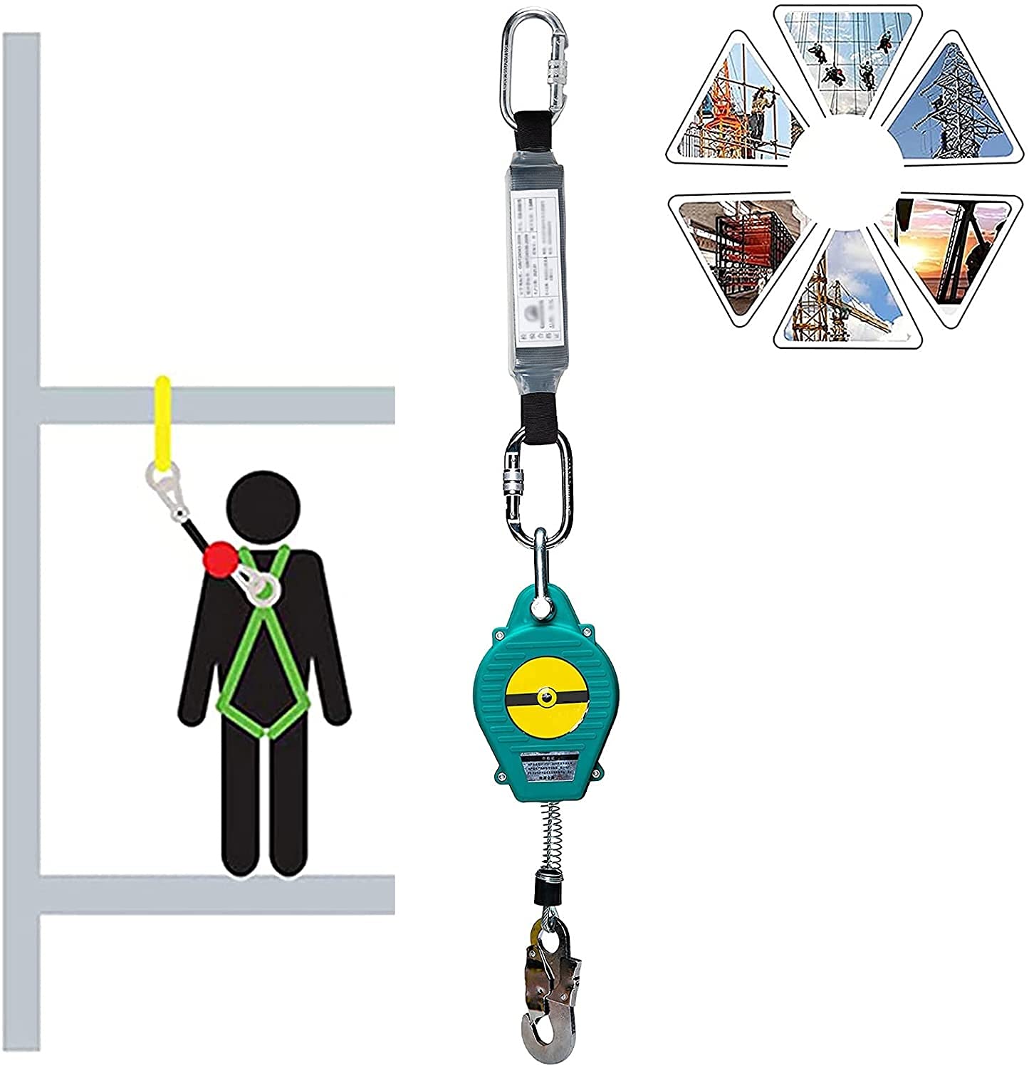 Buy WuliFANX Retractable Fall Arrester,Fall Protection Self Retracting