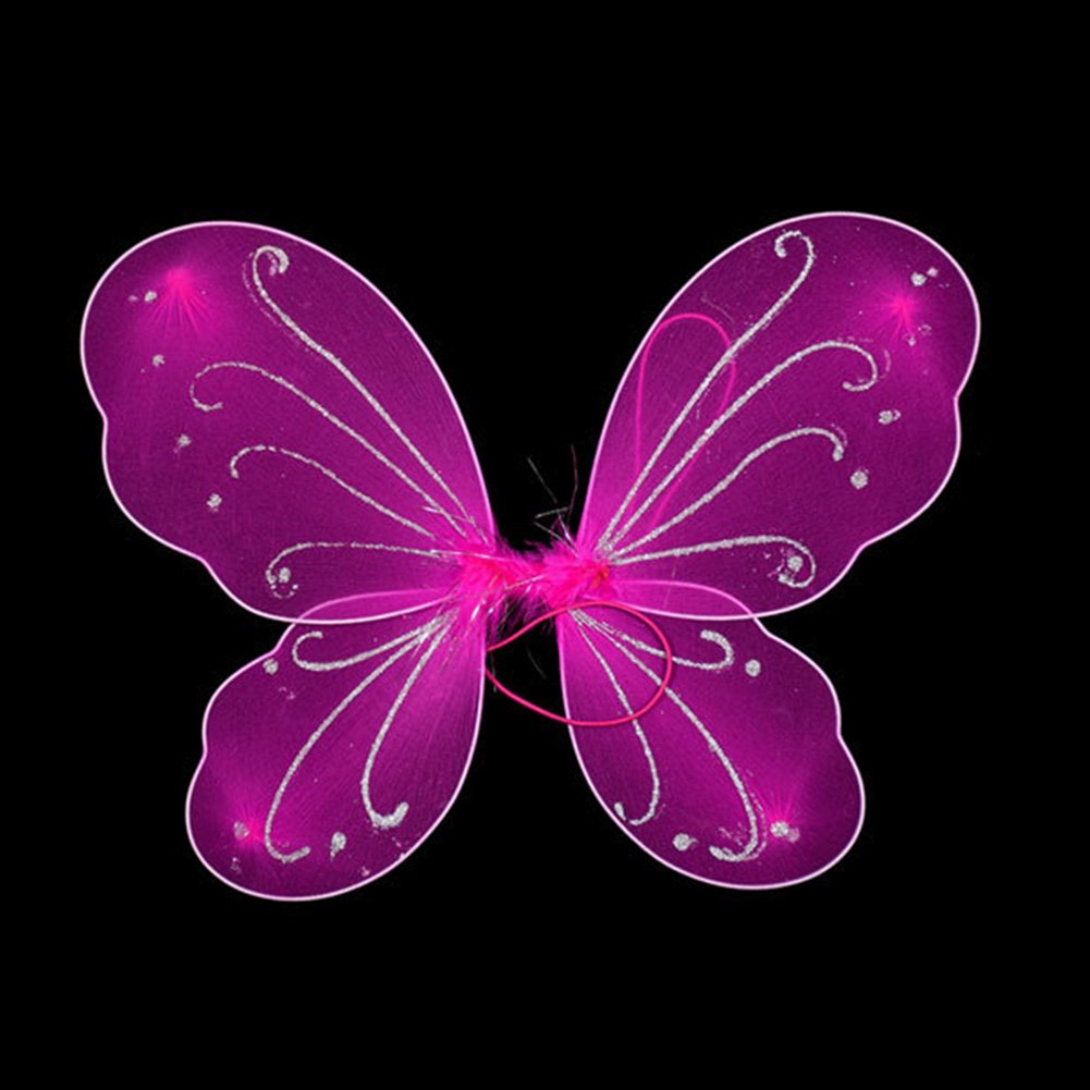 NINEFOX Fairy Wings for Girls Birthday Party Favor in Bulk Packages Princess Costume Birthday Party Fancy Dress Up for Girls with Accessories 2-8 Years