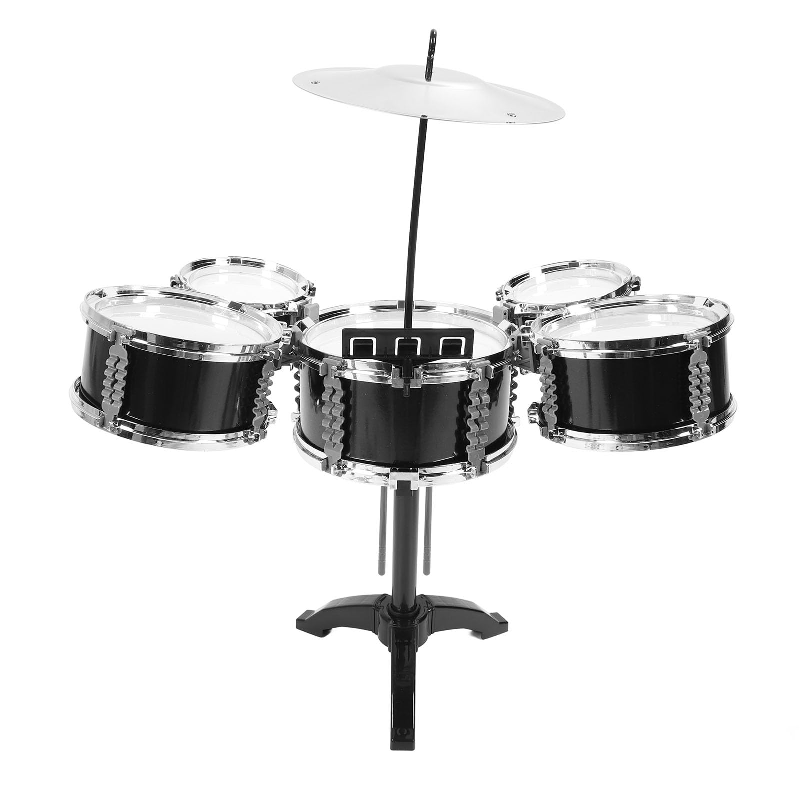Kit di Batteria Jazz per Bambini Dai 3 Anni in su con Supporto Regolabile