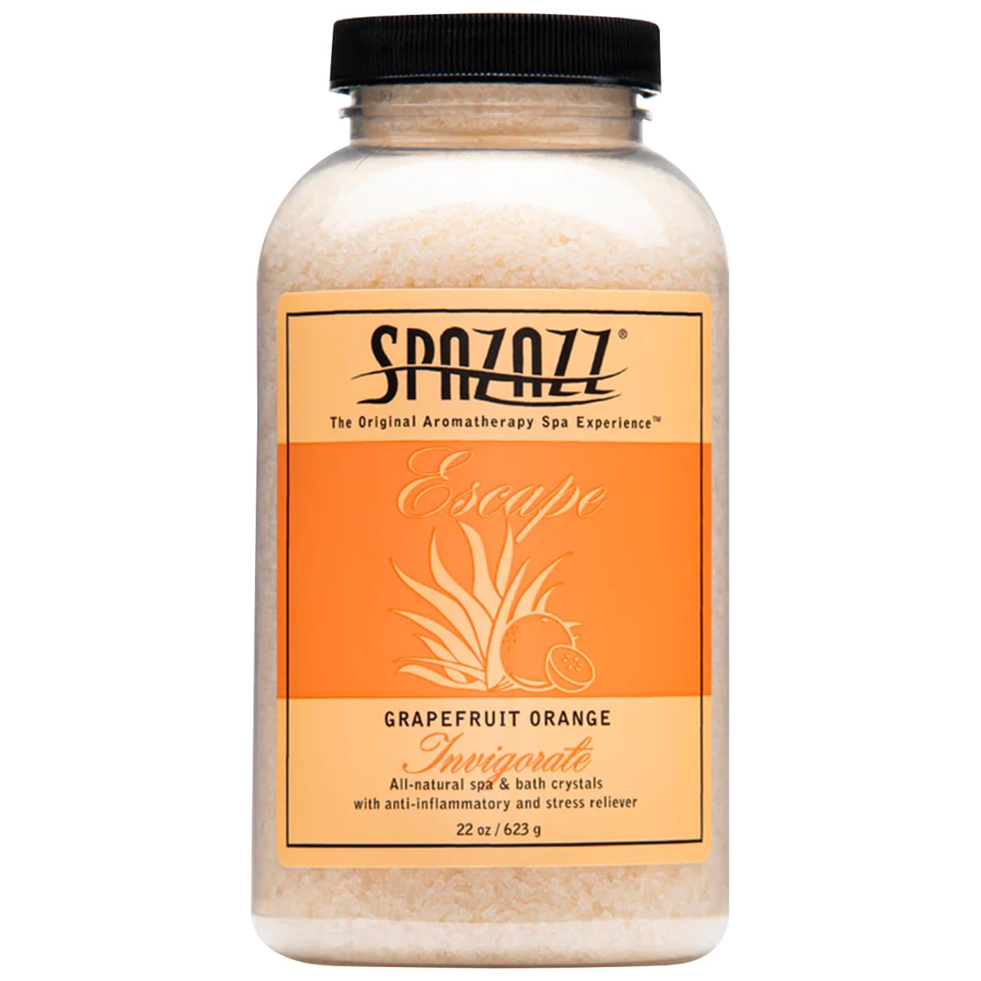 Spazazz 7380C Spa and Bath Crystals, Grapefruit Orange
