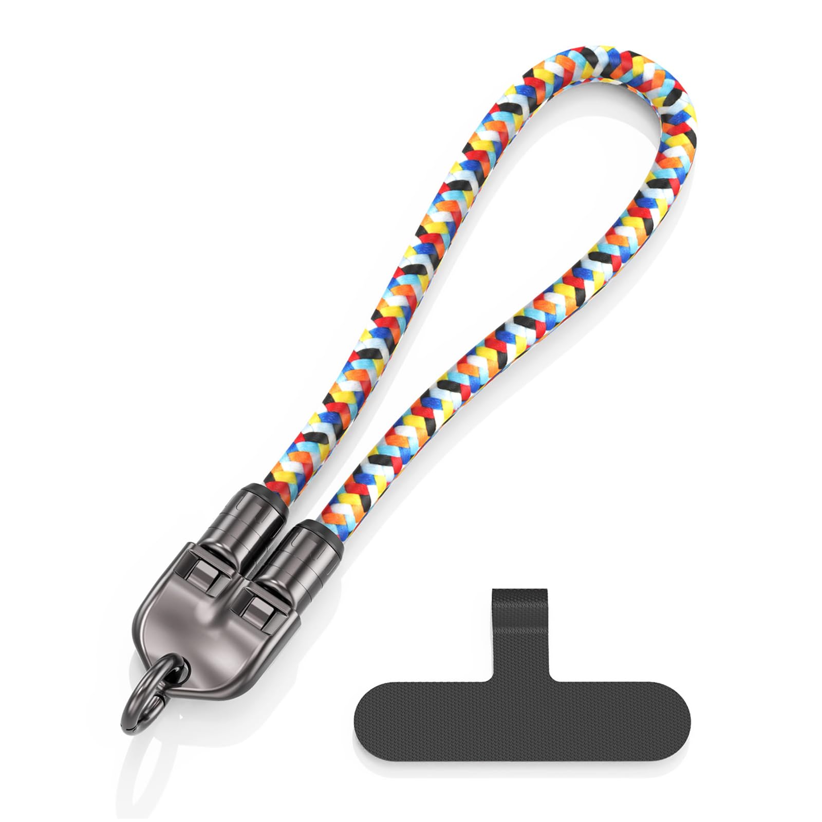 Maxtonser 30cm/11.8in Smartphone Lanyard Fast Charging Cable 2 In 1 Designs for Type C Phones Tablet with Fast Speed Data Transfer