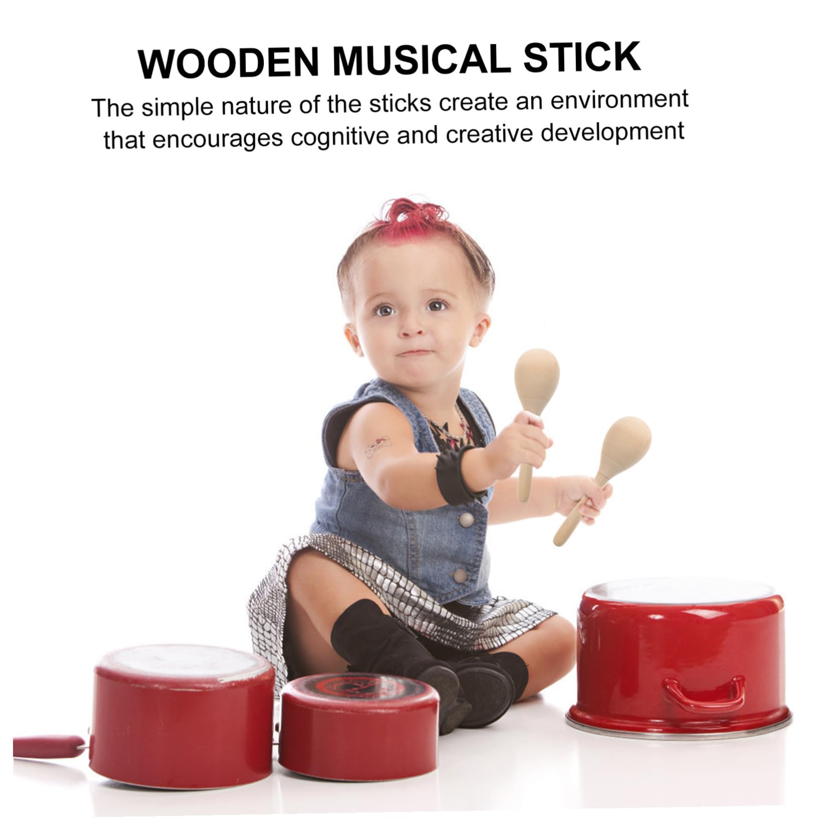 SUPVOX Maracas in Legno da Dipingere 12 Pezzi Set, Giocattolo Musicale per Ragazzo Ragazza Piccoli, Strumenti di Percussione per Feste e Scuola, Maracas Fai da Te per Lavoretti Creativi