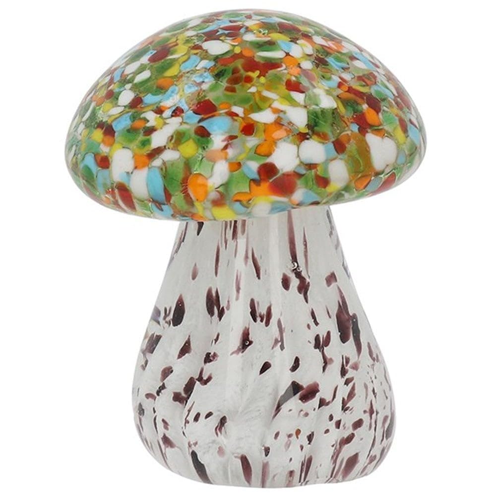 Shudehill Giftware Art In Glass Handmade Mushroom Figurine – Colourful Decorative Glass Ornament, Collectible Nature Gift & Home Décor