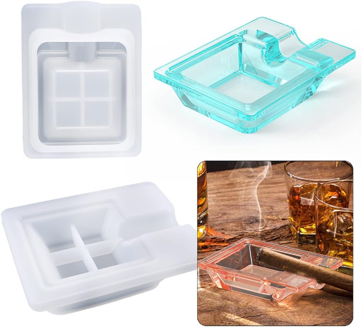 Yalulu Cigar Ashtray Resin Casting Mold, Ash Tray Mold