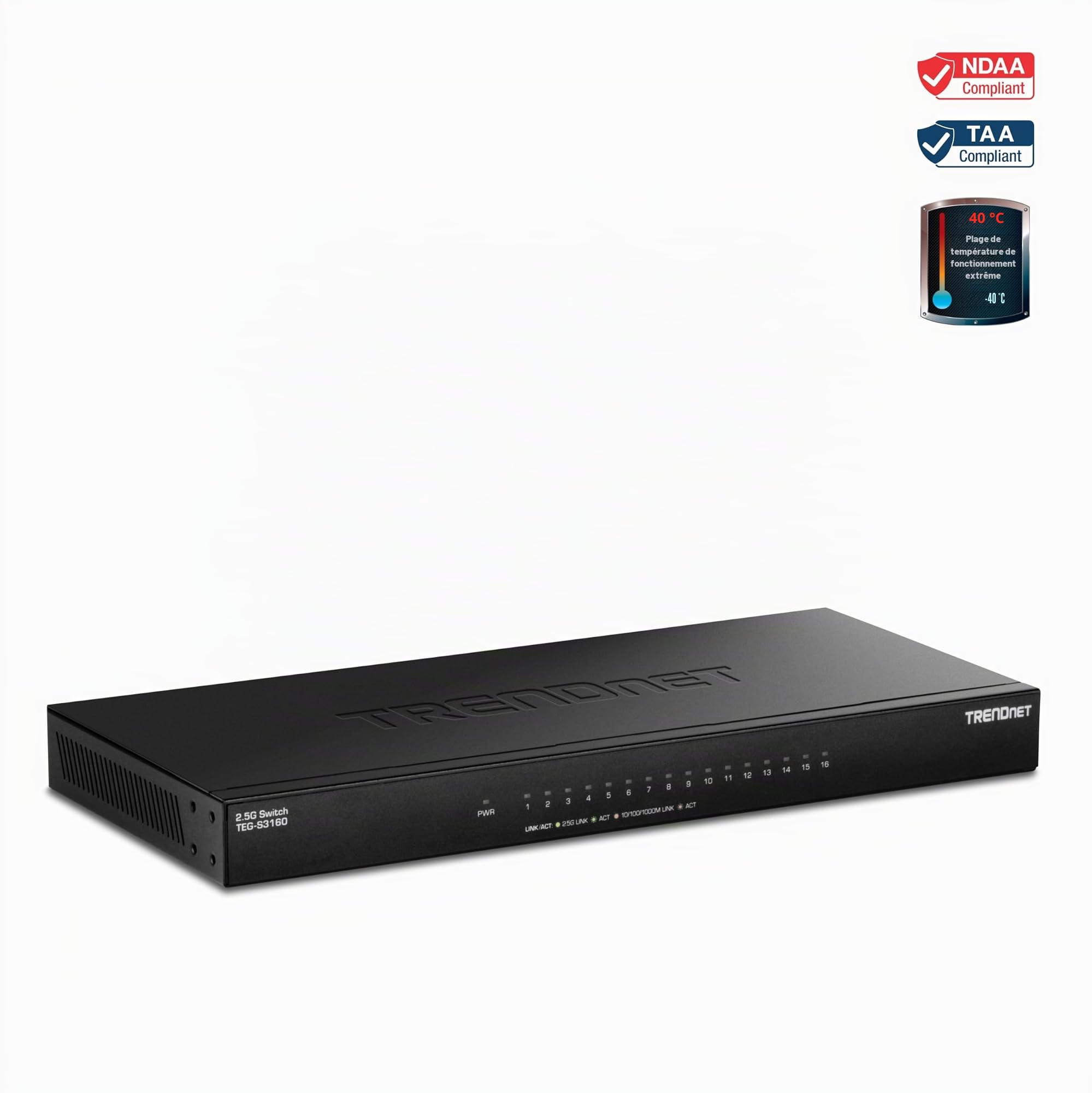 Trendnet 16-Port Unmanaged 2.5g Desktop (teG-S3160)