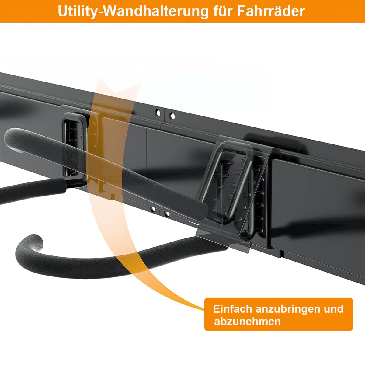 COR Fietswandhouder, houten fietshouder, bamboe, voor binnen, wandhouder voor op de fiets met afneembaar rek