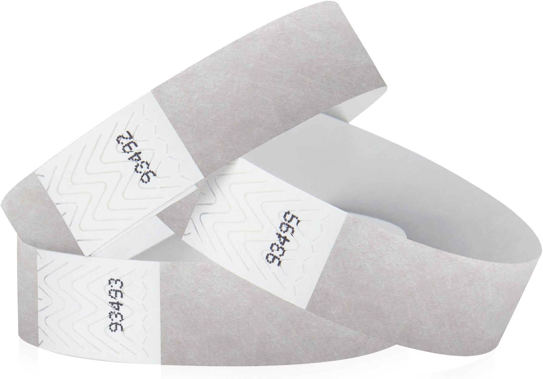 200 WristCo Silver Tyvek Wristbands for Events