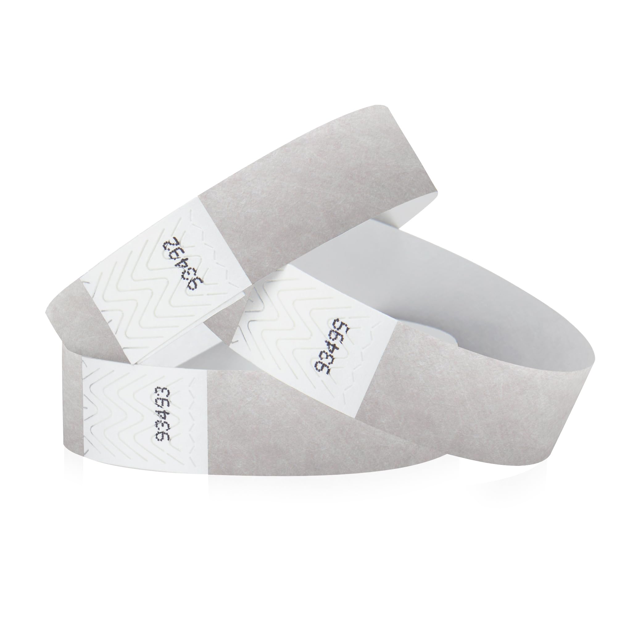 1,000 WristCo Silver Tyvek Wristbands for Events