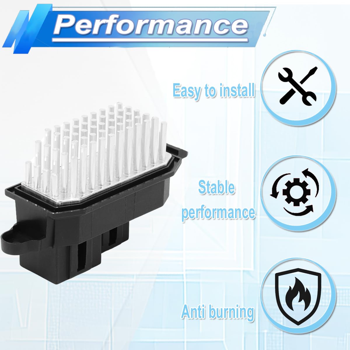 ZAMDOE 277A1-4BU0A Resistenza Ventola riscaldatore Resistenza soffiante per Qashqai Nissan J11 2014-2020 per Rogue XTRAIL S SL per Ford B-Max Ecosport AV1119E624AA con Nastro Isolante con Nastro