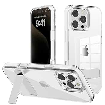 iPhone 16 Pro Max ケース ゼンマイ式スタンド クリア iPhone 16 Pro Max スタンドケース|ゼンマイ式スタンドケース