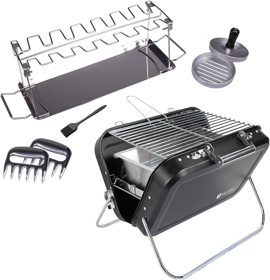 Valiant Portable BBQ and Accessory Set Bundle 