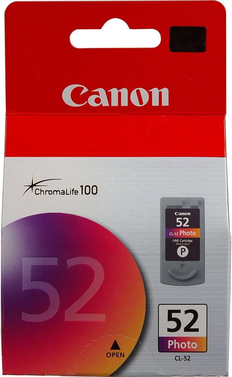 Canon 2 Pack CL-52 Fine Photo Color Ink Cartridge for The Pixma iP6310D, iP6220D, iP6210D