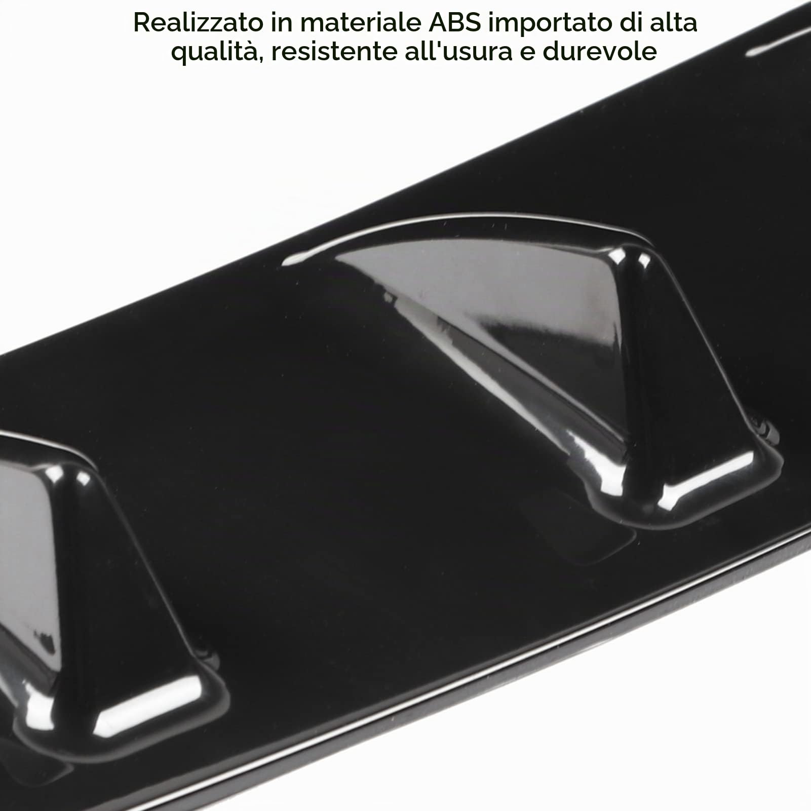 Spoiler Paraurti Posteriore, Diffusore a Labbro per Ala Spoiler per Pinna di Squalo per Telaio Paraurti Posteriore Universale per Auto (L)