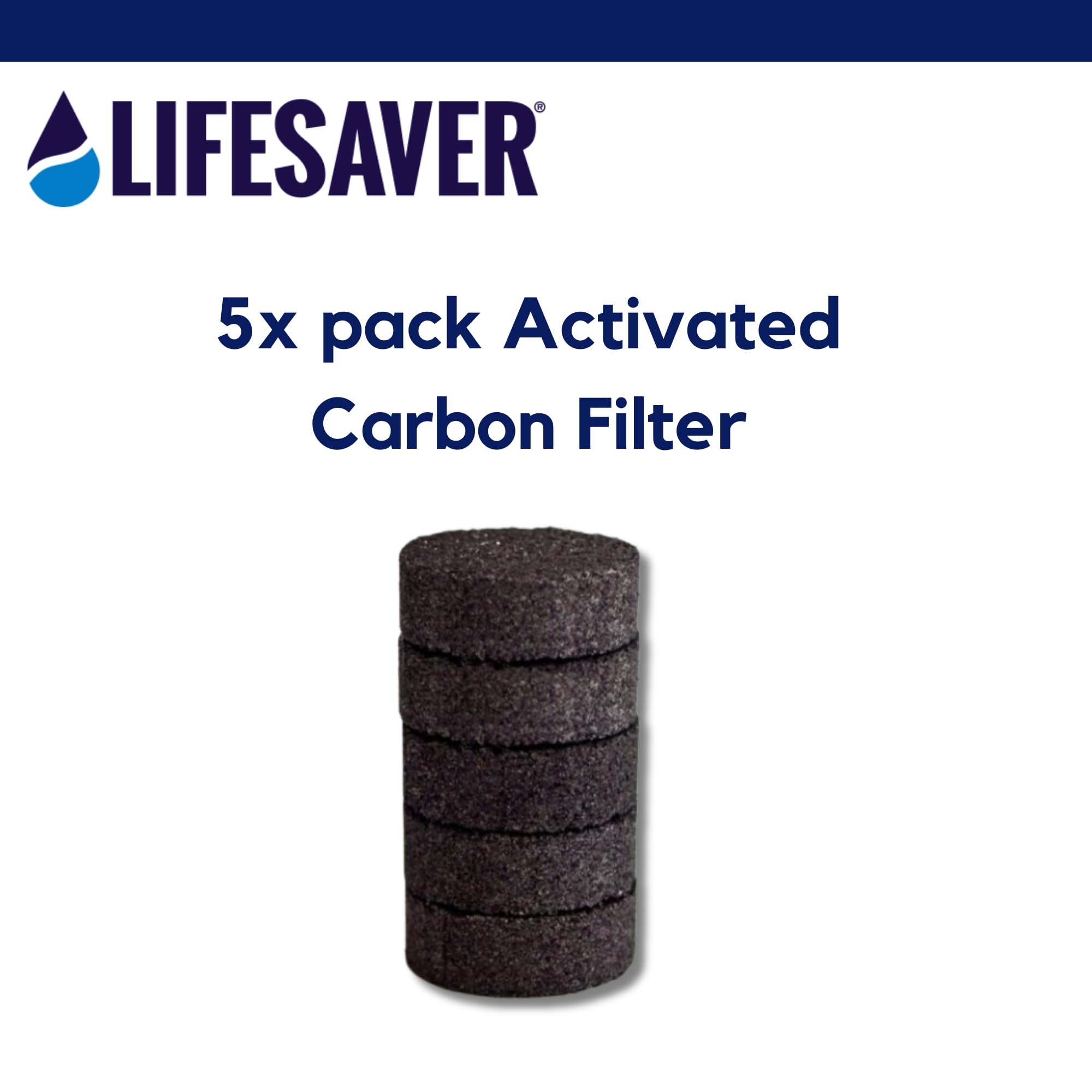 LifeSaver® Jerrycan Starter Pack | 20,000 litre Water Purifier with Shower Attachment and Spare Carbon Filters | Camping, Overlanding, Vanlife, Caravanning & Prepping (Blue)