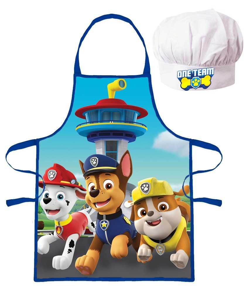 Paw Patrol Apron and Hat for Children 3 to 8 Years