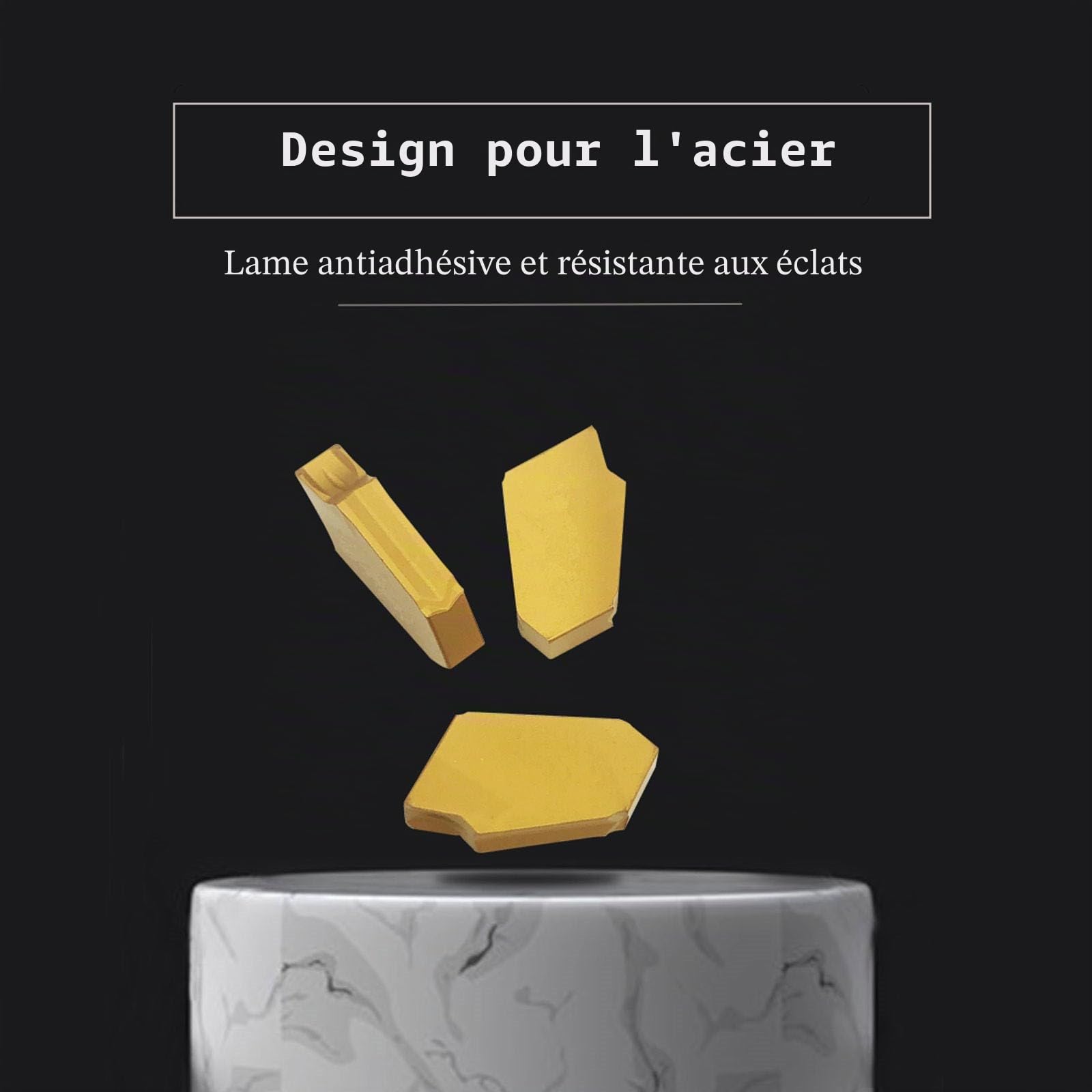 Outils de rainurage SPB332 / SPB32-3 Outil de planche à découper, et 12 inserts en carbure de 3 mm SP300 / ZQMX3N11-1E pour couper les rainures.