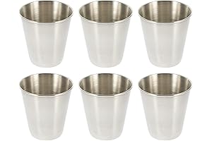 6PCS Stainless Steel Shot Glass Set 2 Oz